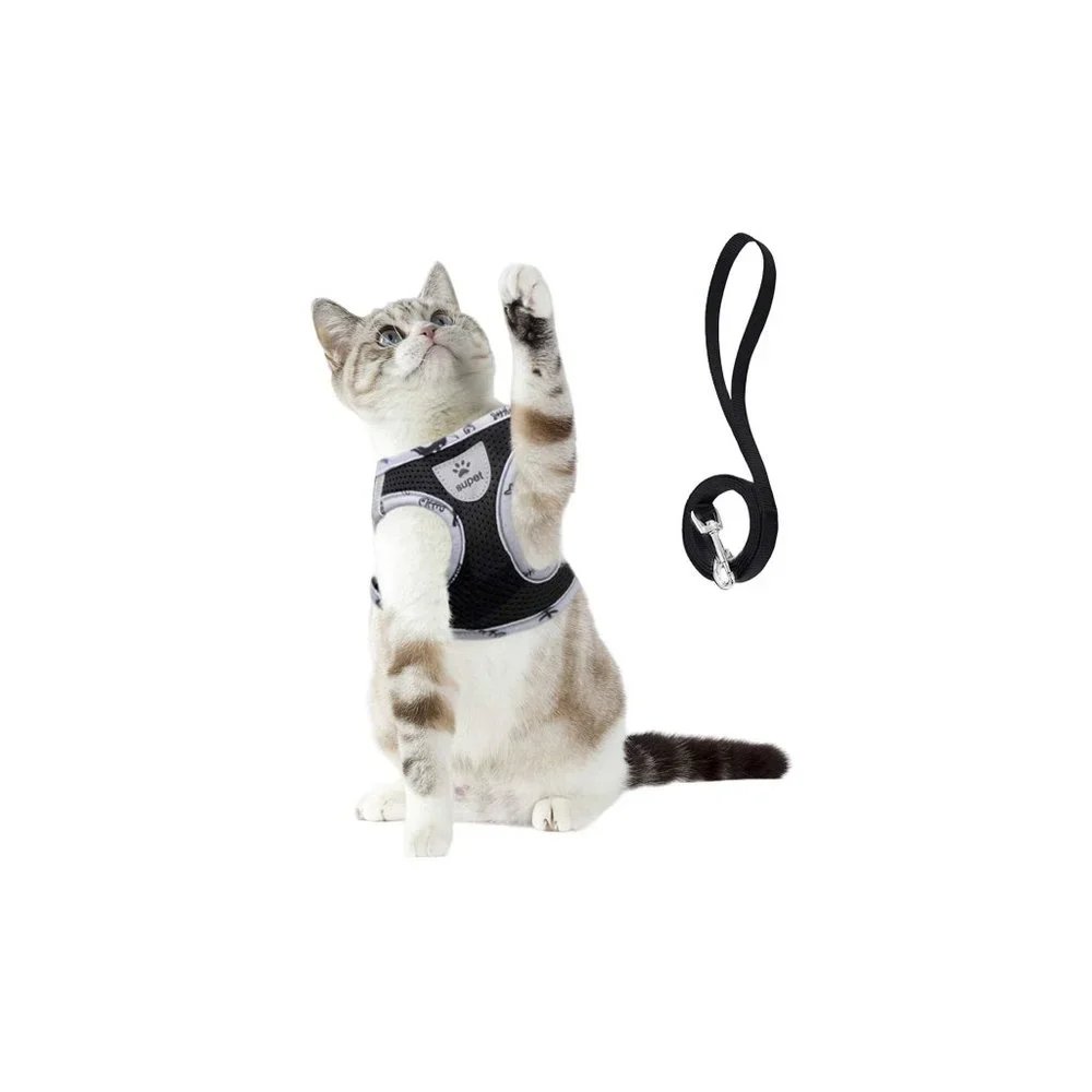 Supet Cat Harness and Leash Set for Walking Cat and Small Dog Harness Soft Mesh